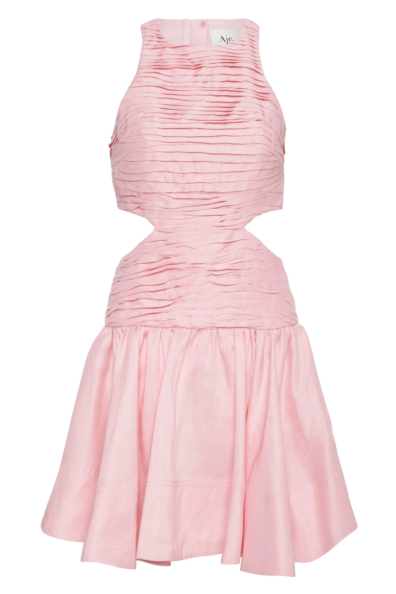 Aje-Introspect-Cut-Out-Mini-Dress Aje Green dress