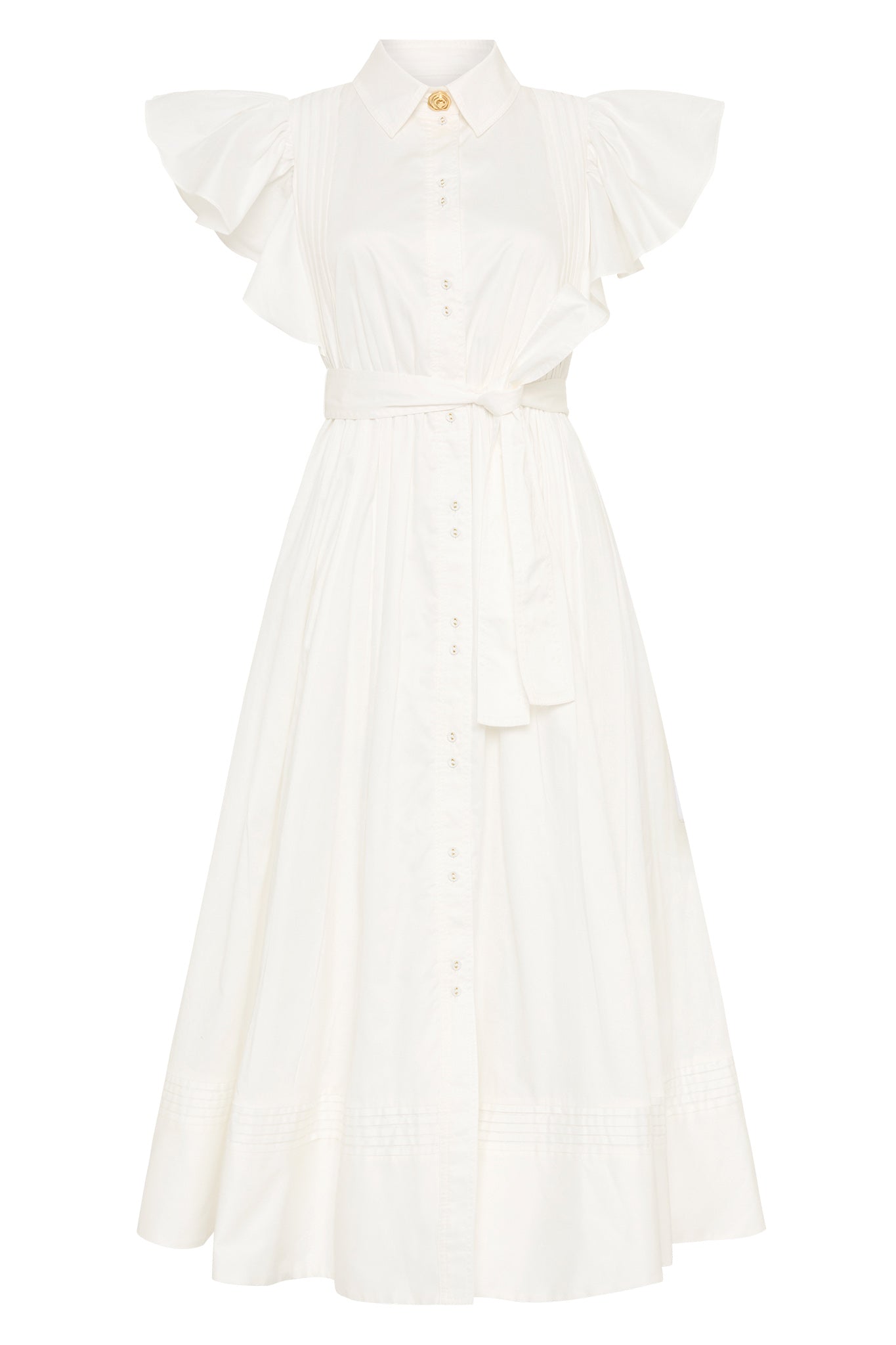 Aje Kindred Frill Midi Dress