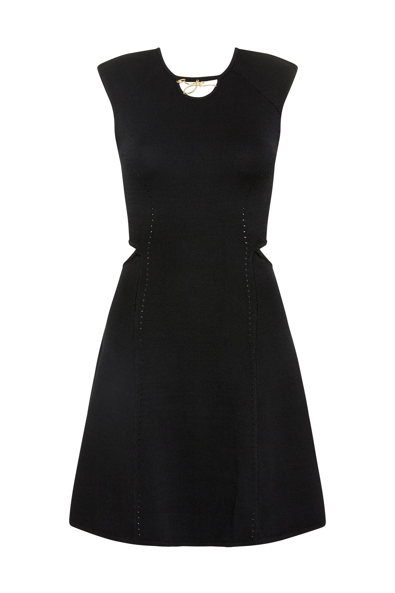 Aje Lena Cut Out Knit Mini Dress