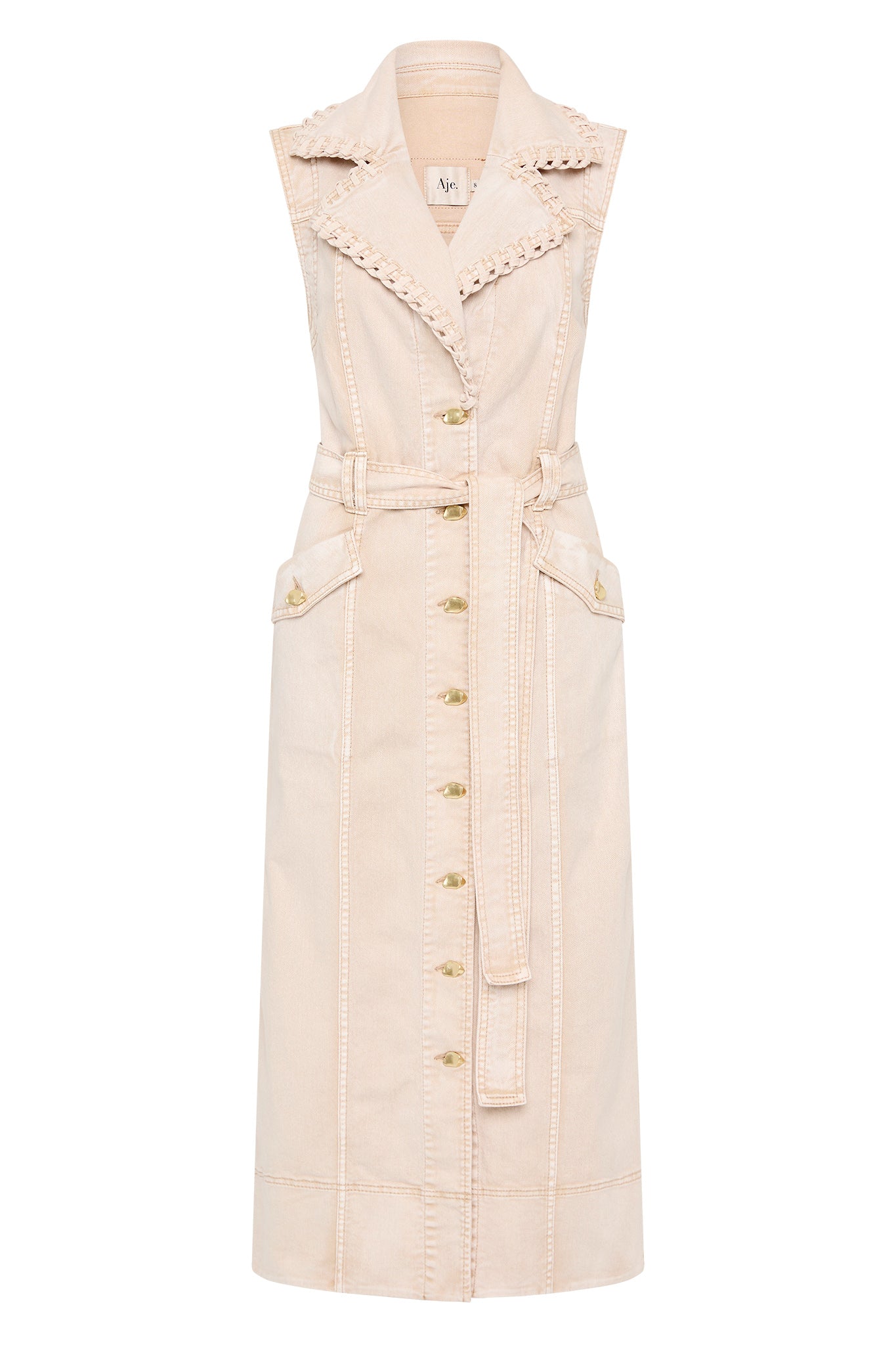 Aje Lorah Denim Midi Dress