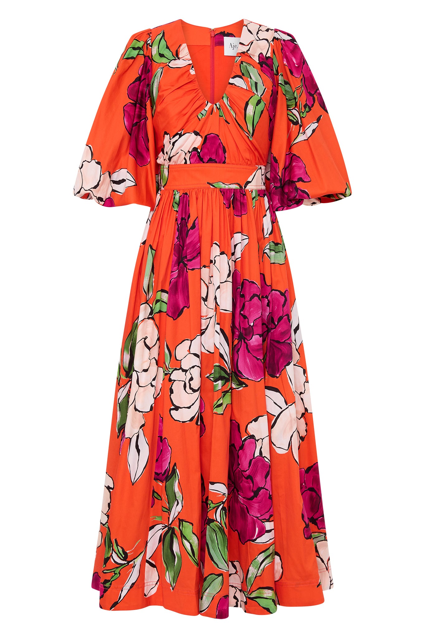 Aje Marlene Floral Midi Dress