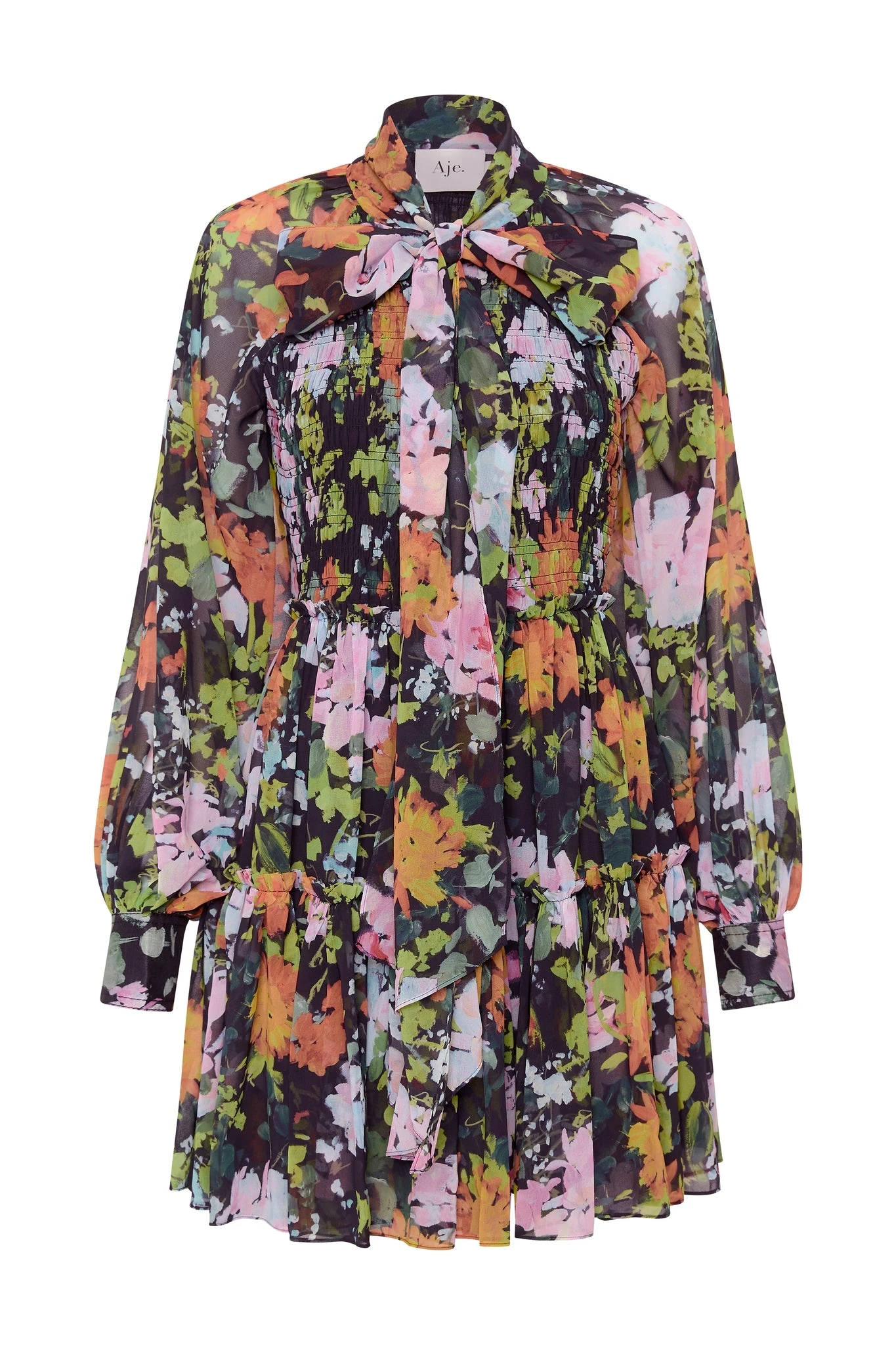 Aje-Marlowe-Shirred-Mini-Dress Aje Multicolour dress