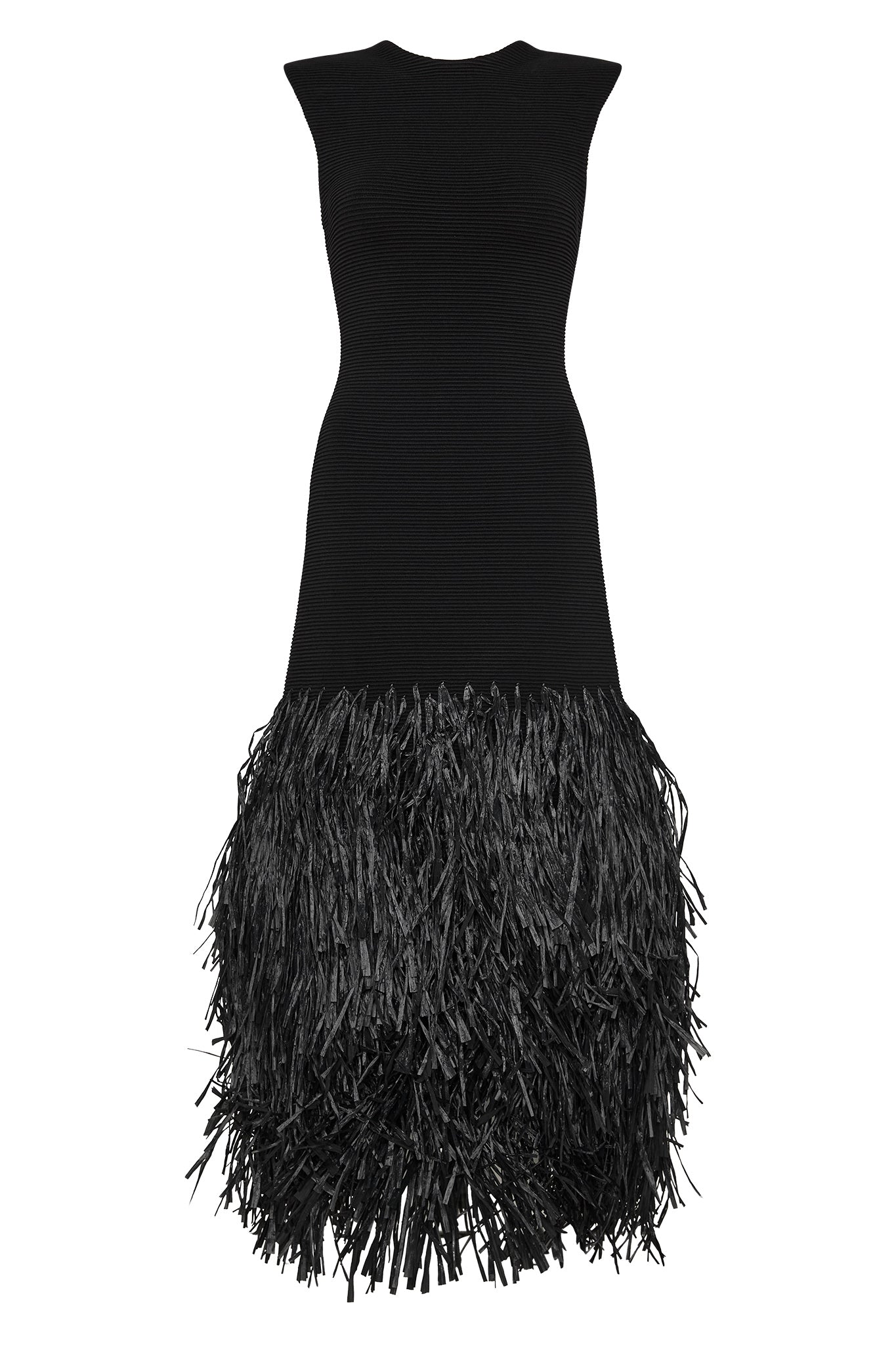 Aje Rushes Knit Midi Dress