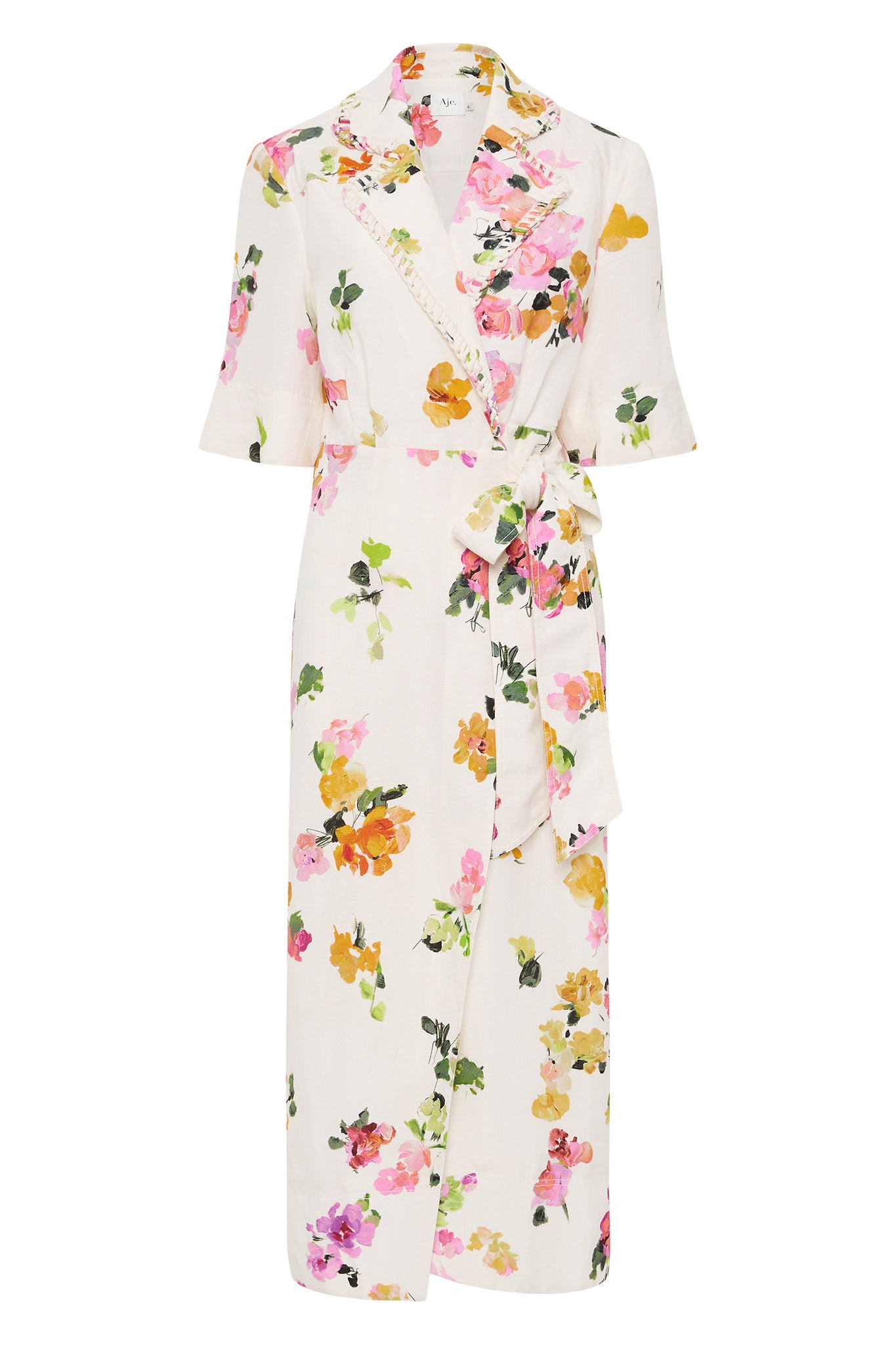 Aje Tabitha Wrap Front Midi Dress