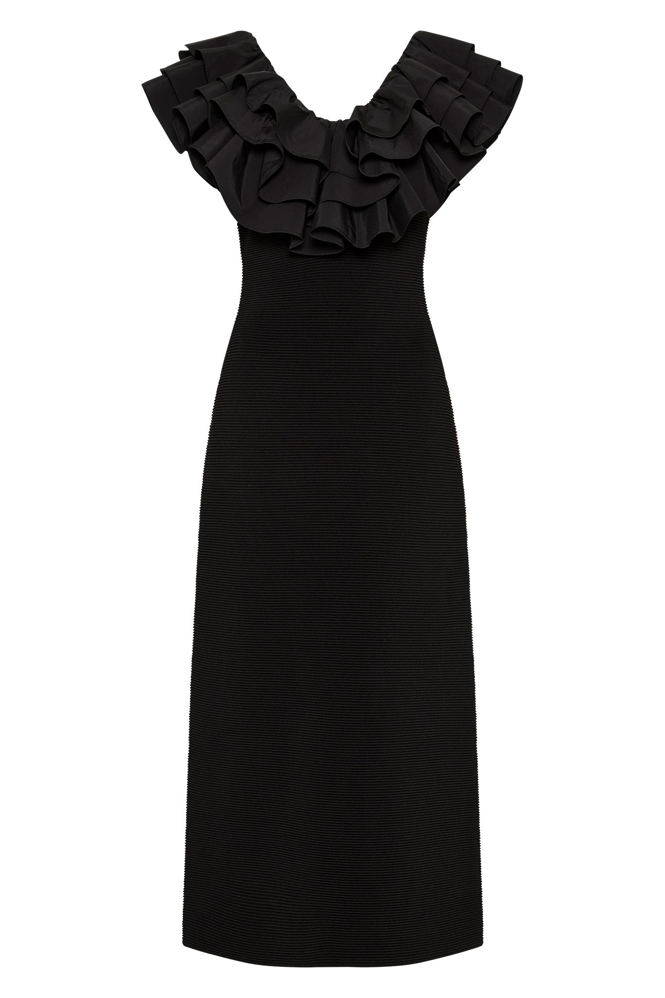 Aje Transcendent Ruffle Midi Dress