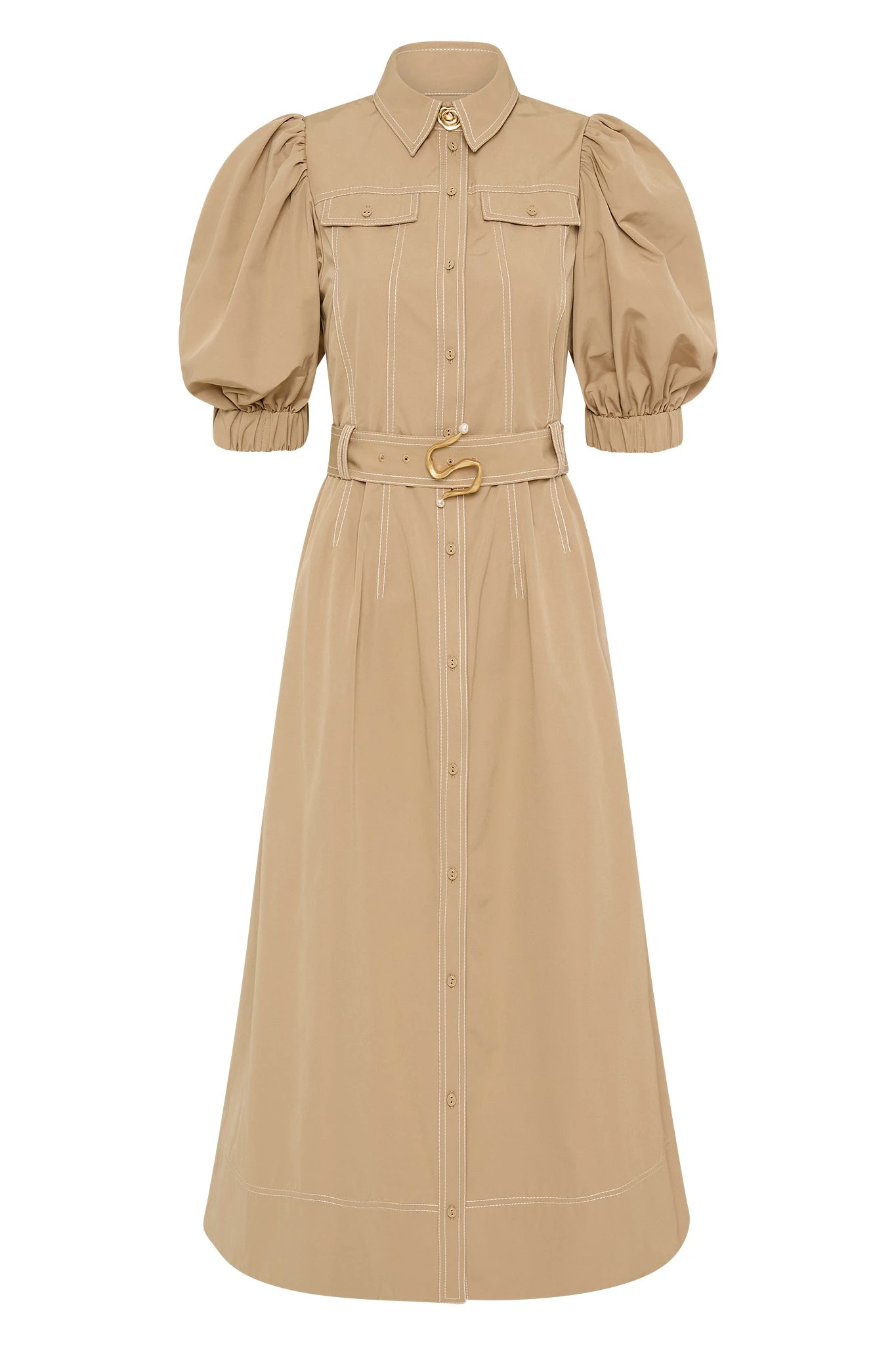 Aje-Woodland-Utility-Midi-Dress Aje Gray dress