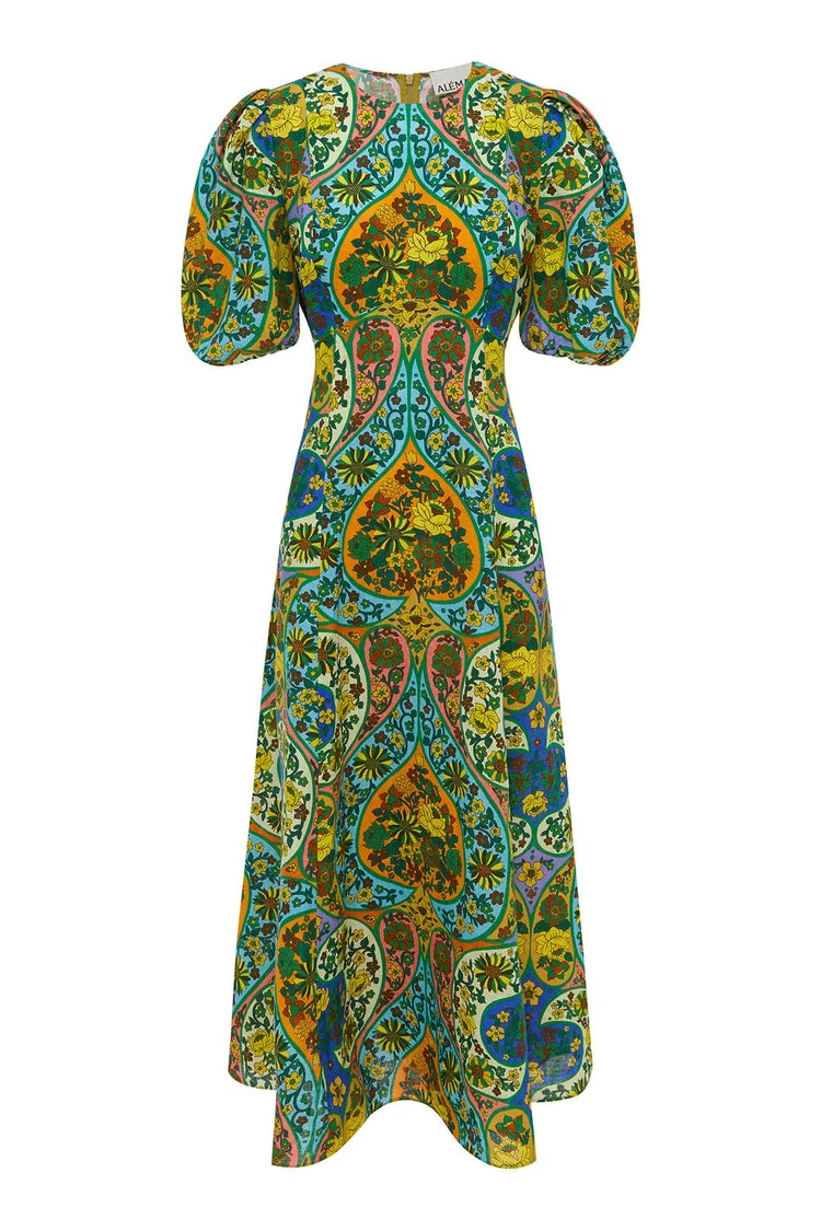 Alemais Sofie Puff Sleeve Midi Dress Alemais Sofie Puff Sleeve Midi Dress