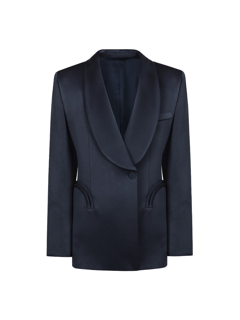 Blazé Milano Novalis Dark Navy Heart Smoking Blazer
