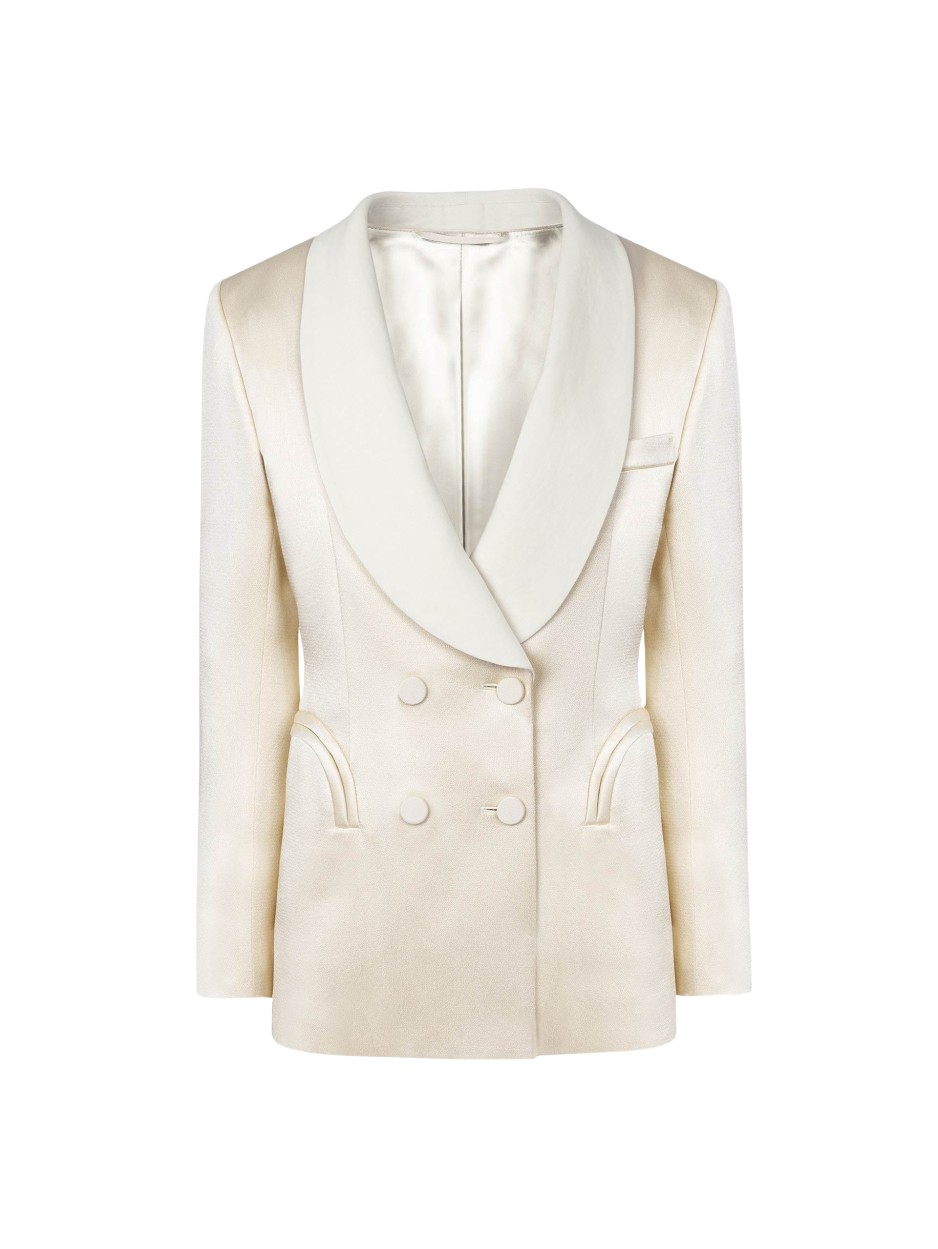 Blazé Milano Novalis Ivory Heart Smoking Blazer