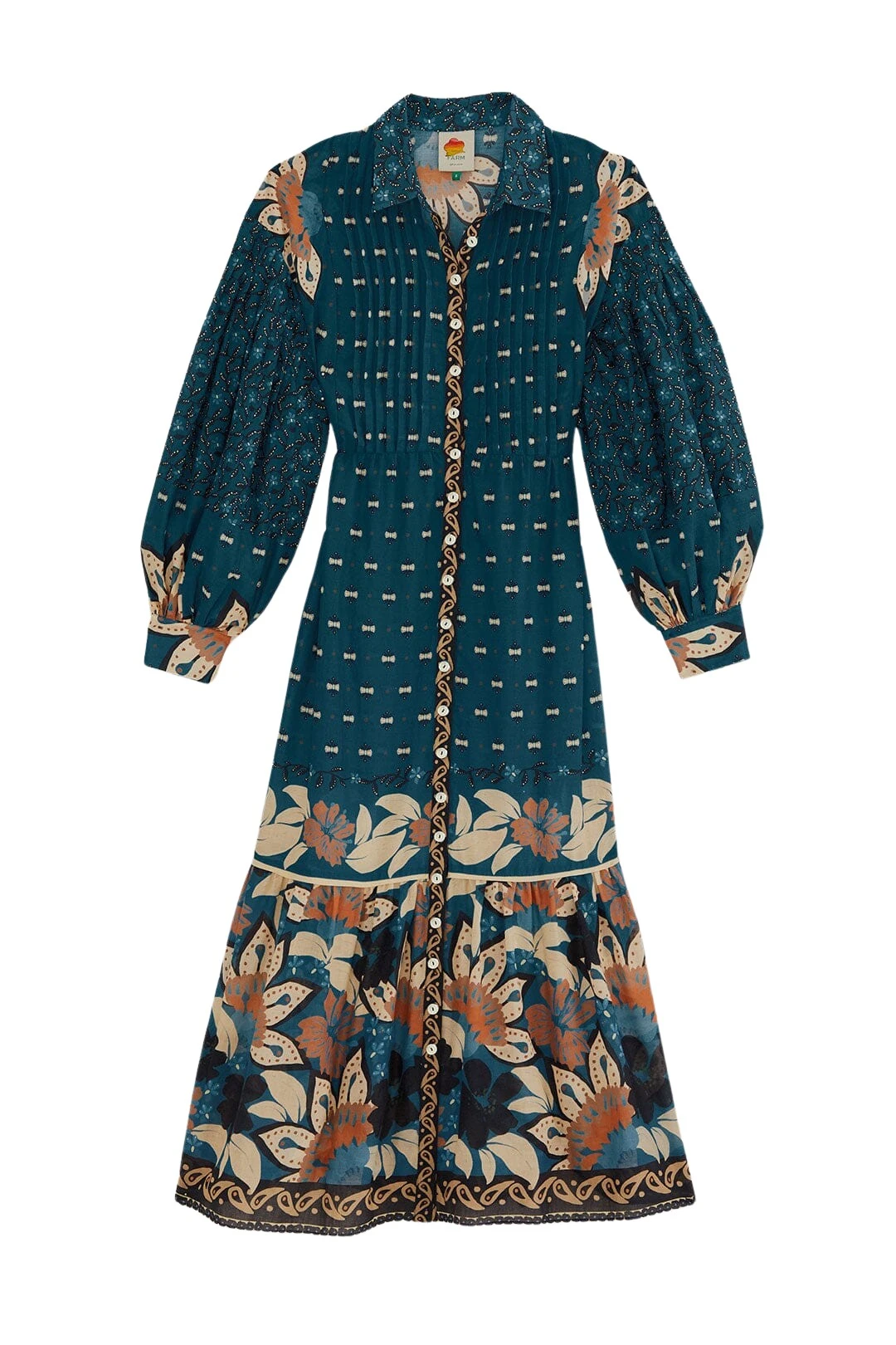 Farm Rio Blue Ainika Chill Maxi Shirtdress24086 nobg Farm Rio Blue Ainika Chill Maxi Shirtdress24086 nobg
