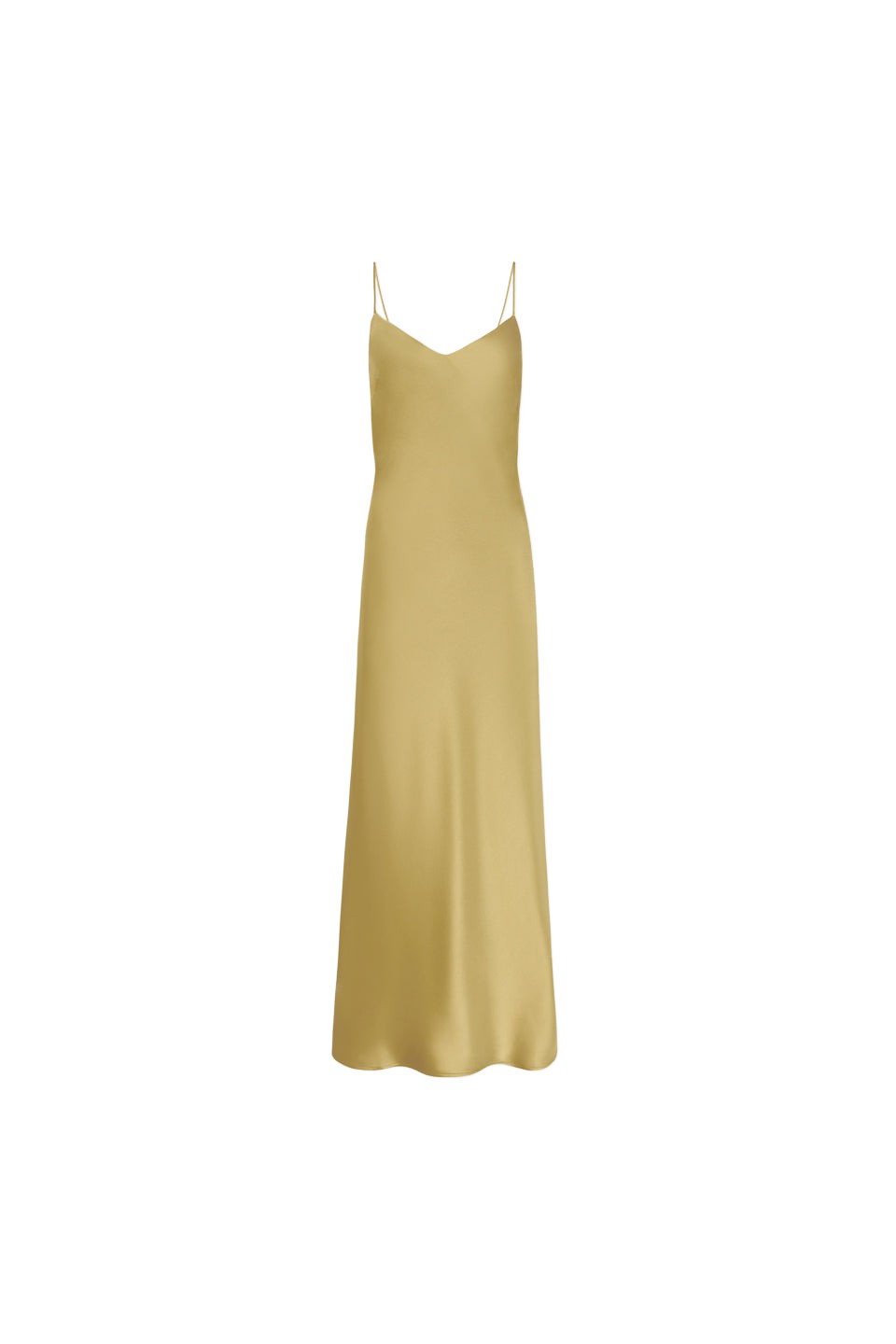 Galvan London Cropped V-Neck Slip Dress – Olive