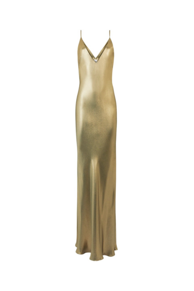 Galvan London Galvanized Slip Dress Gold62078 nobg