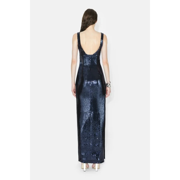 Liquid Twist Dress - Blackcurrant