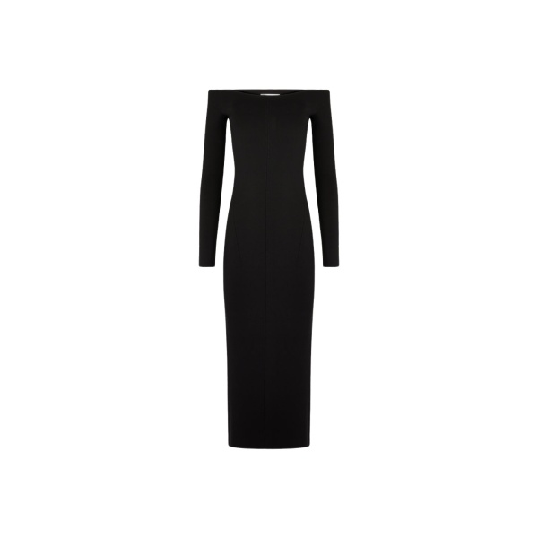 Galvan London Long Sleeve Aphrodite Dress Black73101 nobg
