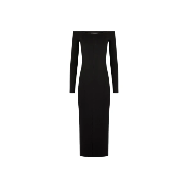 Galvan London Long Sleeve Aphrodite Dress Black73101 nobg