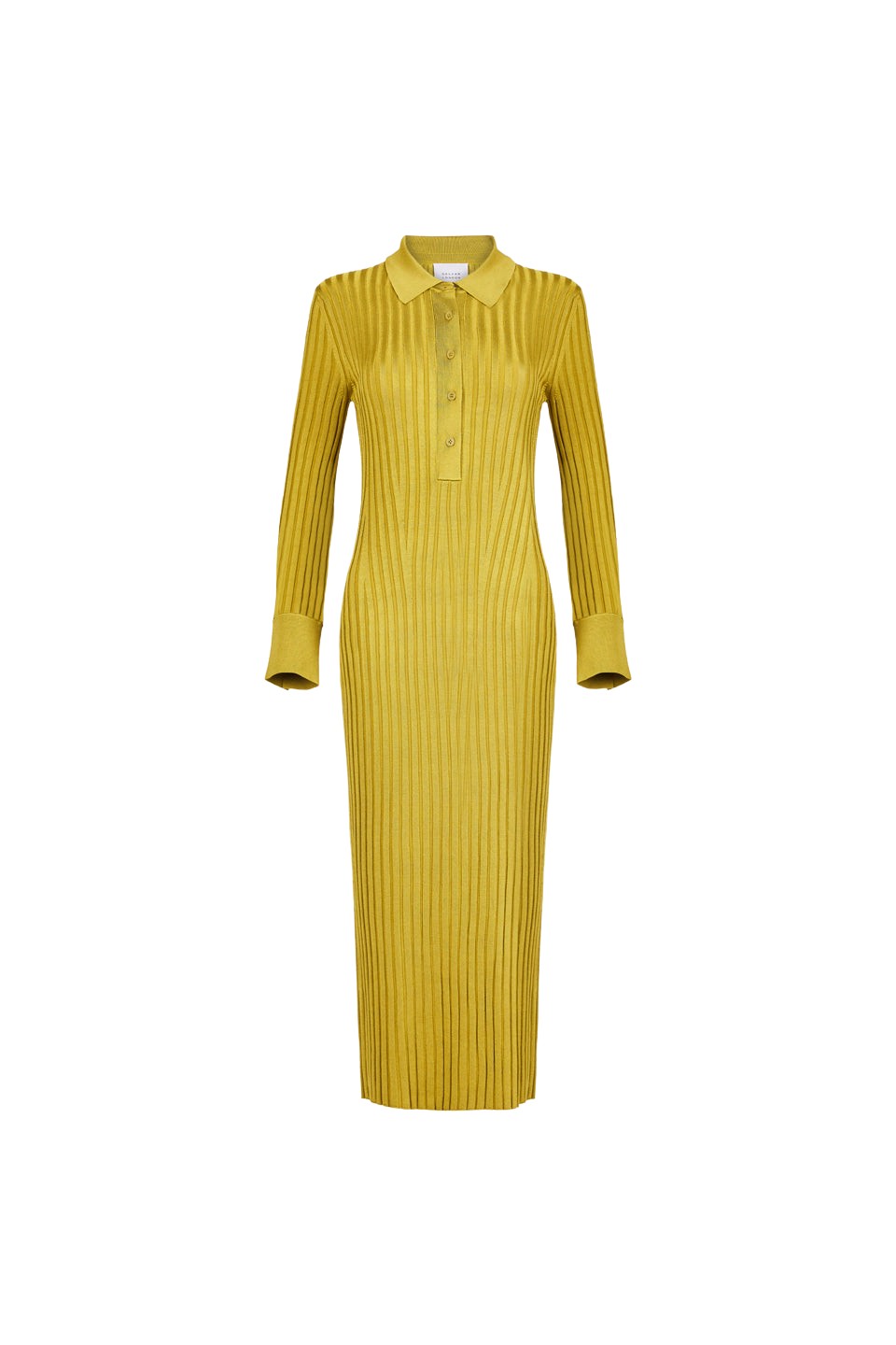 Galvan London Rhea Lounge Henley Dress – Gold