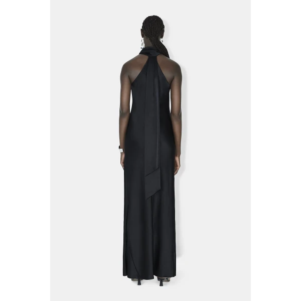 Satin Pandora Dress - Black