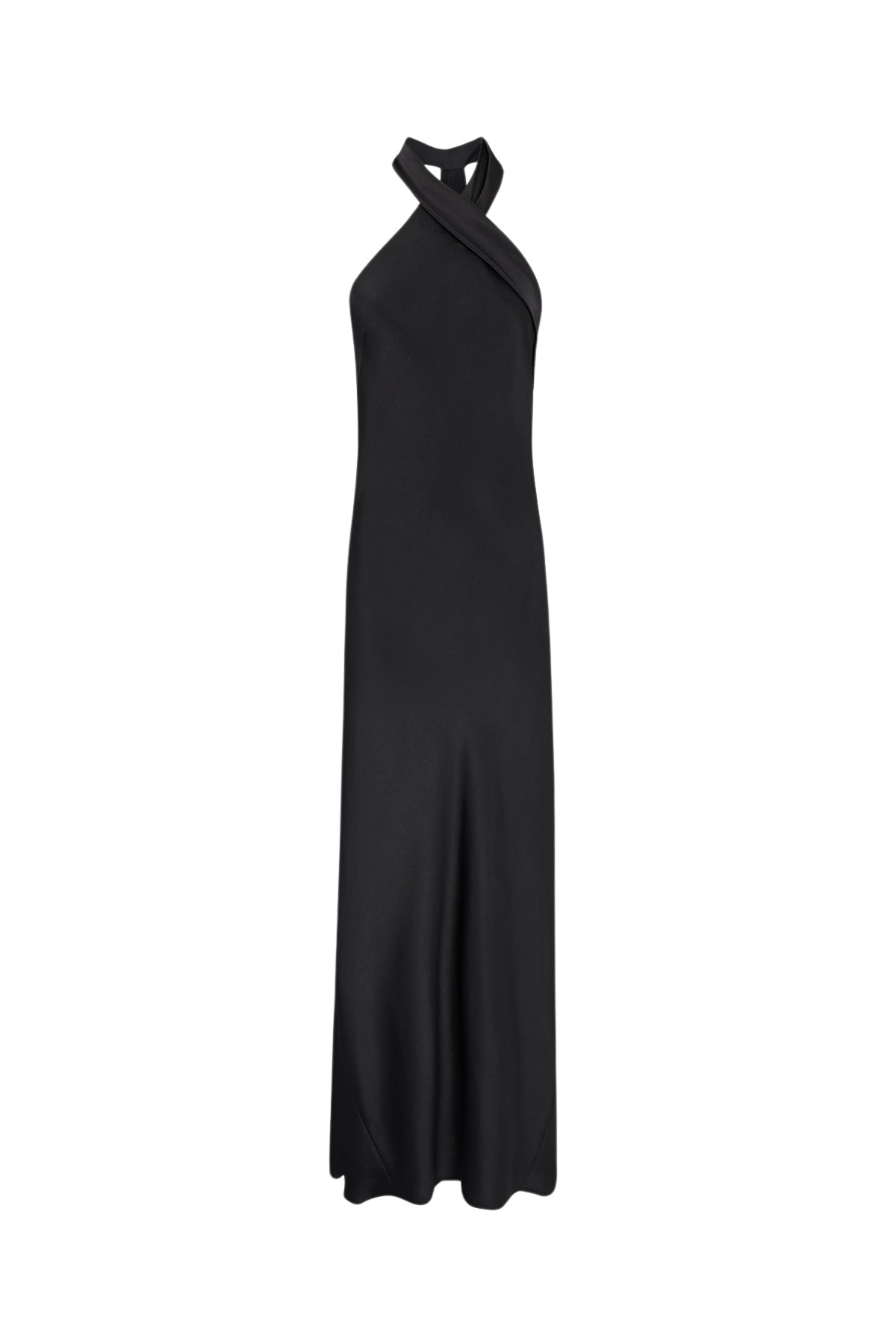 Galvan London Satin Pandora Dress – Black