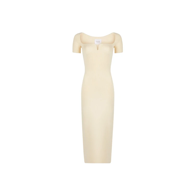 Galvan London Short Sleeve Gaia Dress Creme63367 nobg