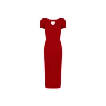 Galvan London Short Sleeve Gaia Dress Rouge Piaf25894 nobg