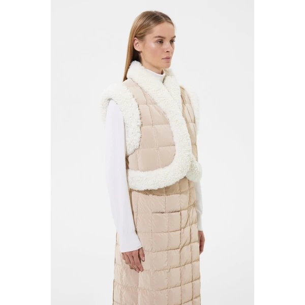 Ienki Ienki Cropped Keptar Vest Powder Ivory, view 4