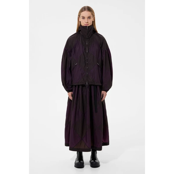 Ienki Ienki Diamond Balloon Jacket Micro Pomegranate + Micro Brown, view 2