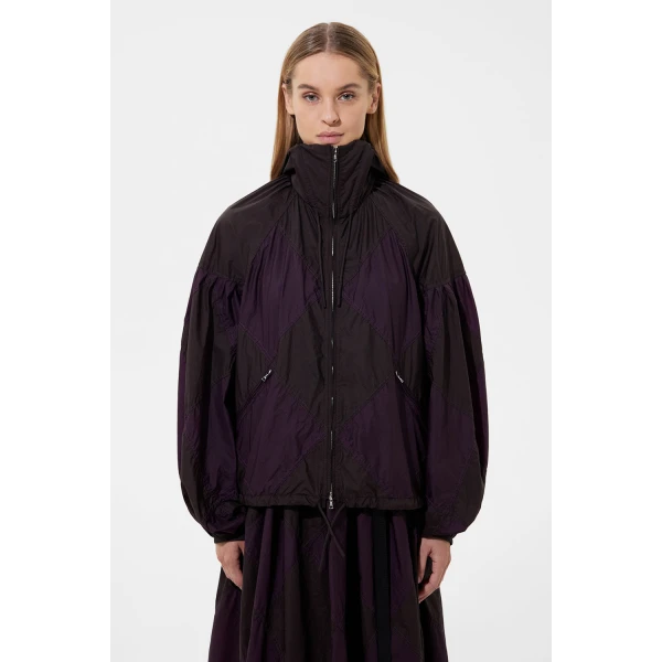 Ienki Ienki Diamond Balloon Jacket Micro Pomegranate + Micro Brown, view 3