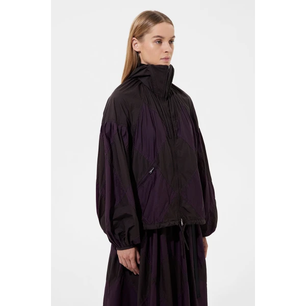 Ienki Ienki Diamond Balloon Jacket Micro Pomegranate + Micro Brown, view 4