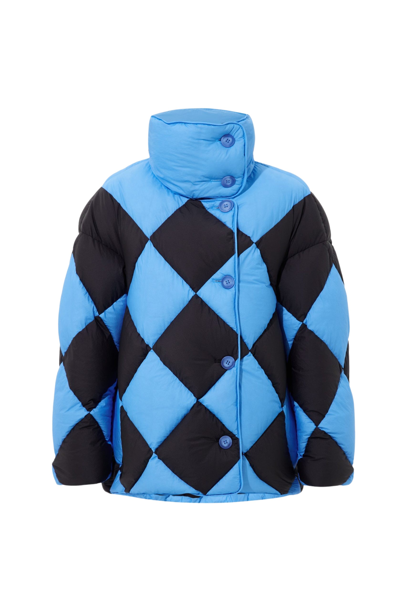Ienki Ienki Diamond Cozy Queen Jacket Micro Bright BlueMicro Black scaled38619 nobg