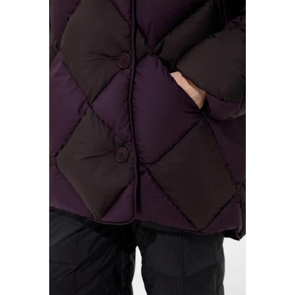 Ienki Ienki Diamond Cozy Queen Jacket Micro Pomegranate + Micro Brown, view 7