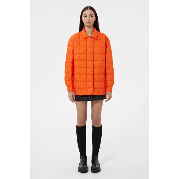 Ienki Ienki Kalik Down Shirt Micro Brick Orange, view 2