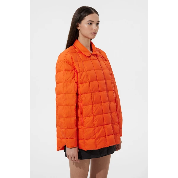 Ienki Ienki Kalik Down Shirt Micro Brick Orange, view 4