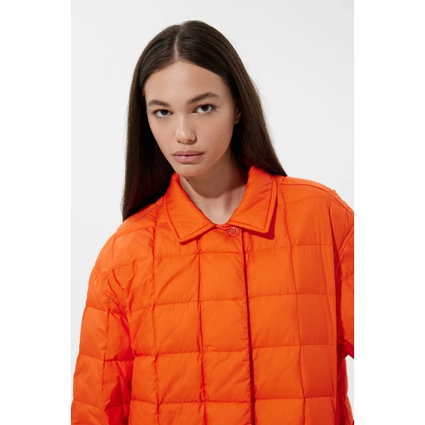 Ienki Ienki Kalik Down Shirt Micro Brick Orange, view 6