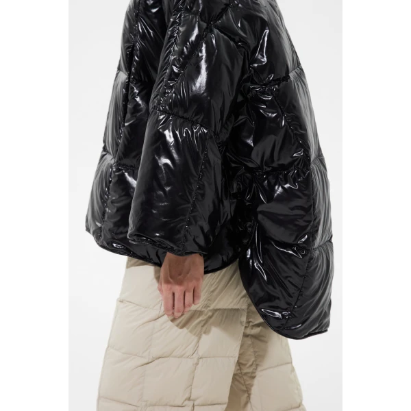 Ienki Ienki Poncho Silky Black Jacket, view 8