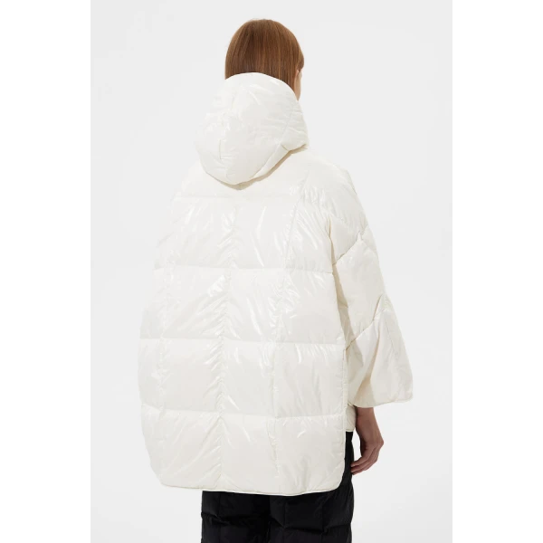 Ienki Ienki Poncho Silky White Jacket, view 5