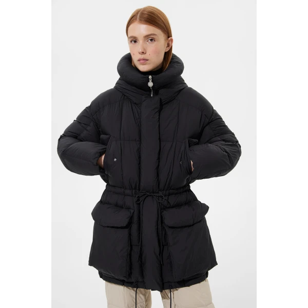 Ienki Ienki Quilted Parka Soft Black Jacket, view 5