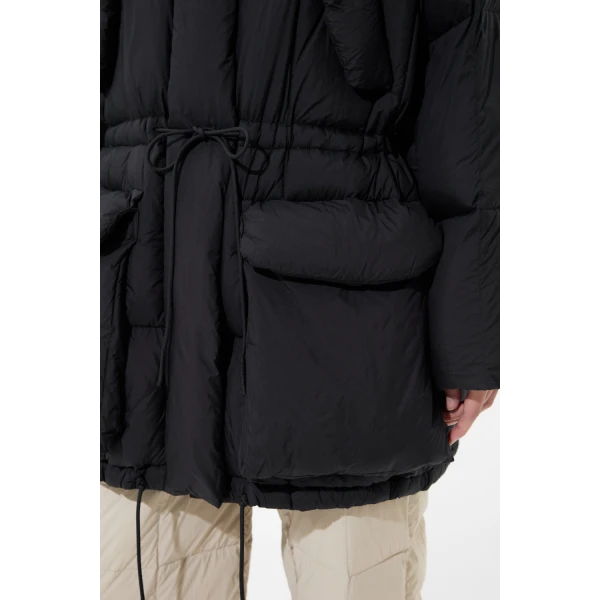 Ienki Ienki Quilted Parka Soft Black Jacket, view 6