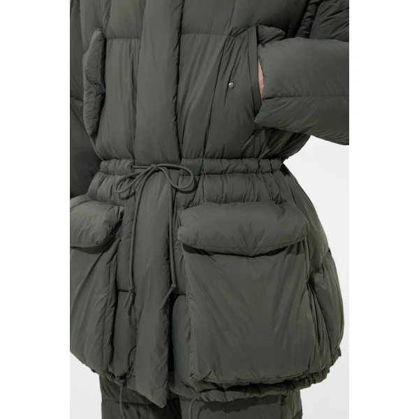 Ienki Ienki Quilted Parka Soft Khaki Jacket, view 6