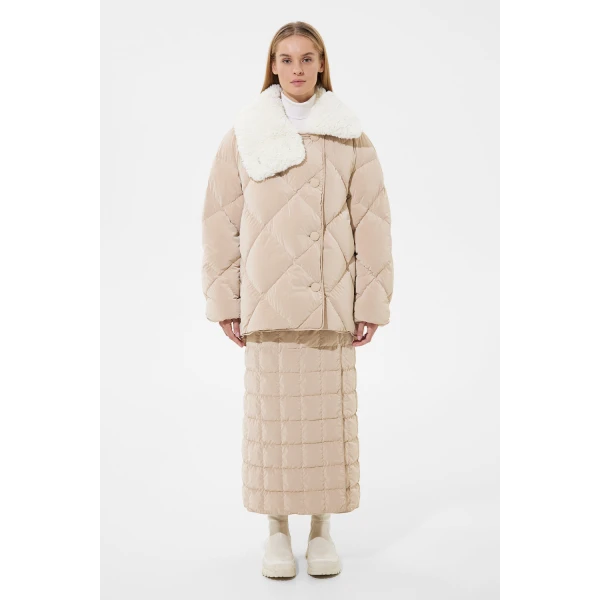 Ienki Ienki Shearling Queen Jacket Powder Ivory, view 2