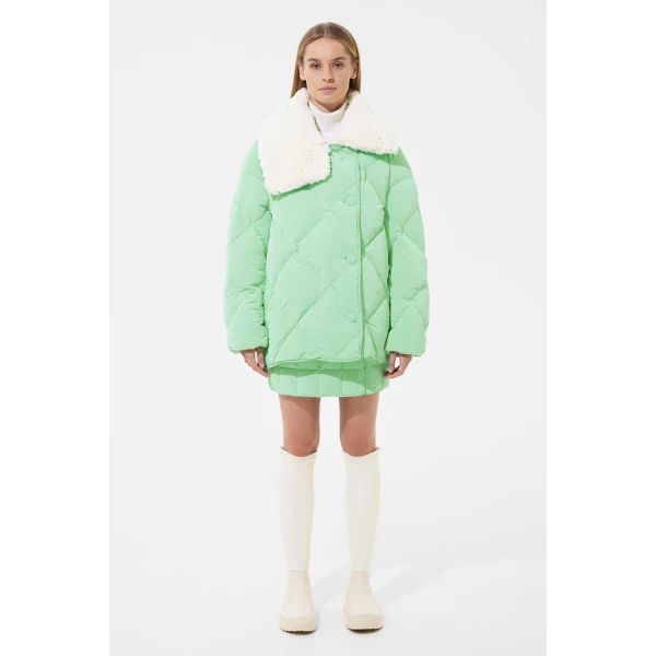 Ienki Ienki Shearling Queen Jacket Powder Mint, view 2
