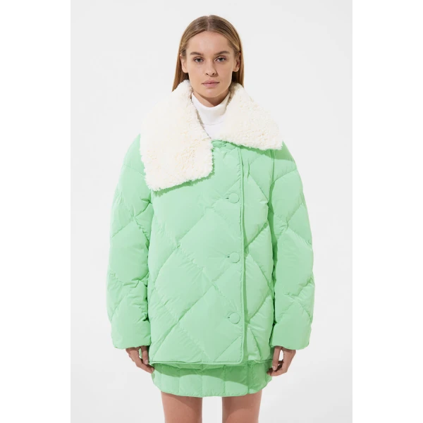 Ienki Ienki Shearling Queen Jacket Powder Mint, view 3