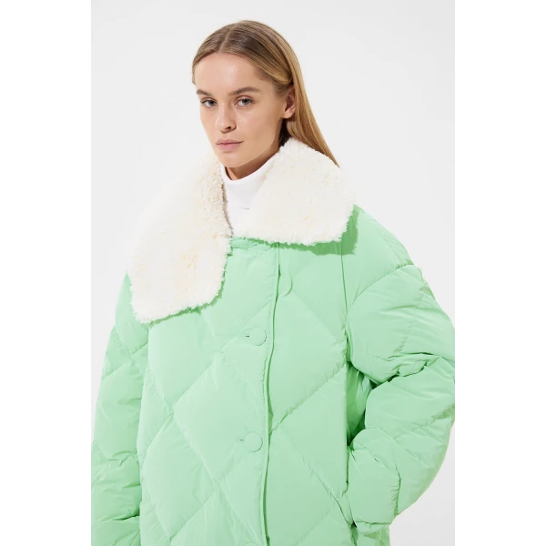 Ienki Ienki Shearling Queen Jacket Powder Mint, view 6