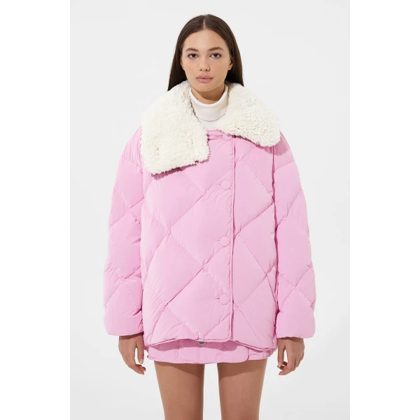 Ienki Ienki Shearling Queen Jacket Powder Pink, view 3