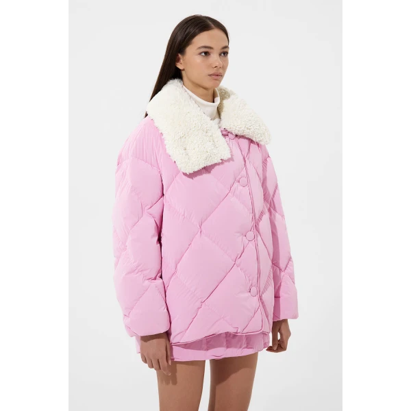 Ienki Ienki Shearling Queen Jacket Powder Pink, view 4