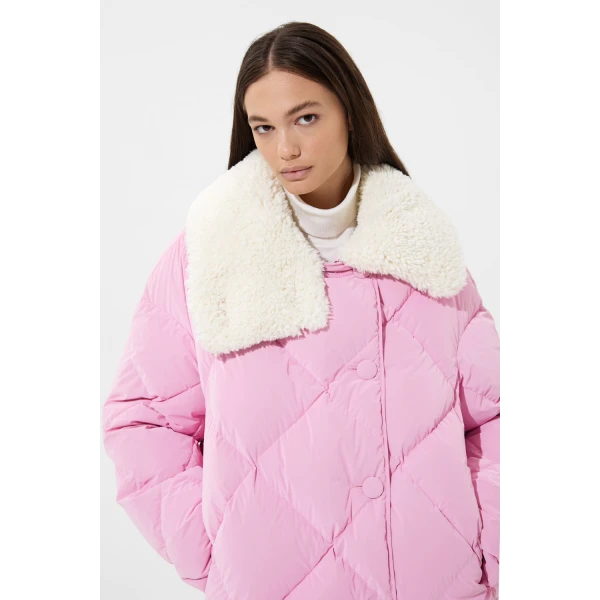 Ienki Ienki Shearling Queen Jacket Powder Pink, view 6