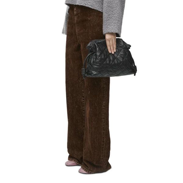 LOEWE Flamenco clutch in pleated nappa lambskin, view 2