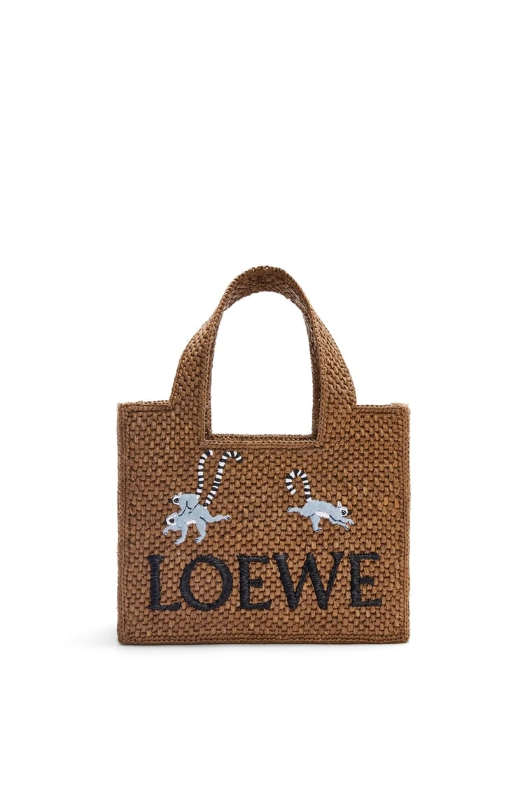 LOEWE-Lemur-small-Font-Tote-in-raffia Lemur small Font Tote in raffia - Image 1