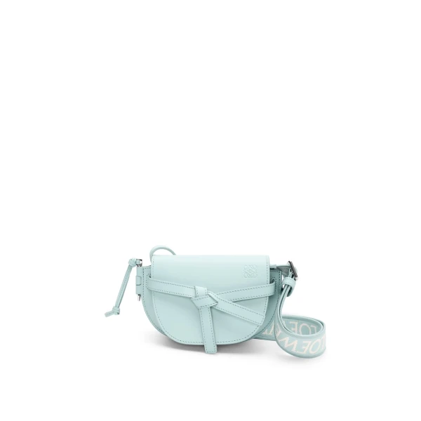 Mini Gate Dual bag in soft calfskin and jacquard