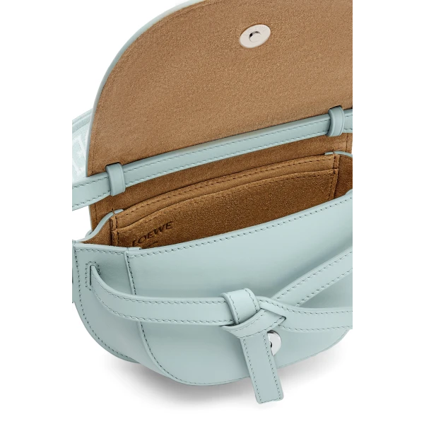 LOEWE Mini Gate Dual bag in soft calfskin and jacquard, view 3