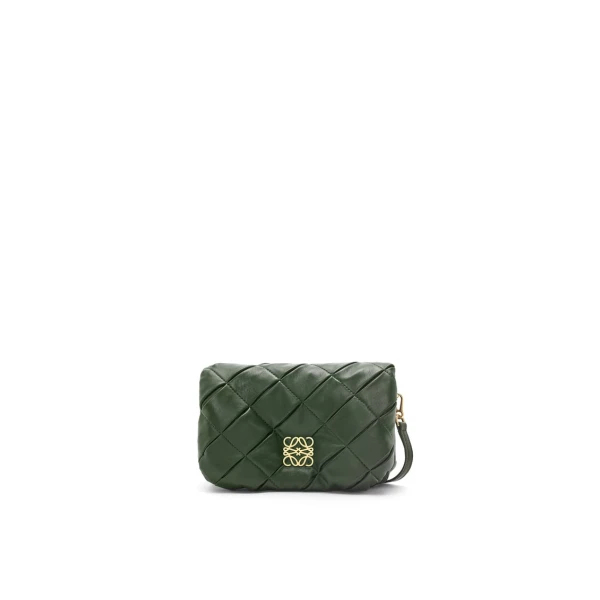 Mini Puffer Goya in pleated shiny nappa lambskin